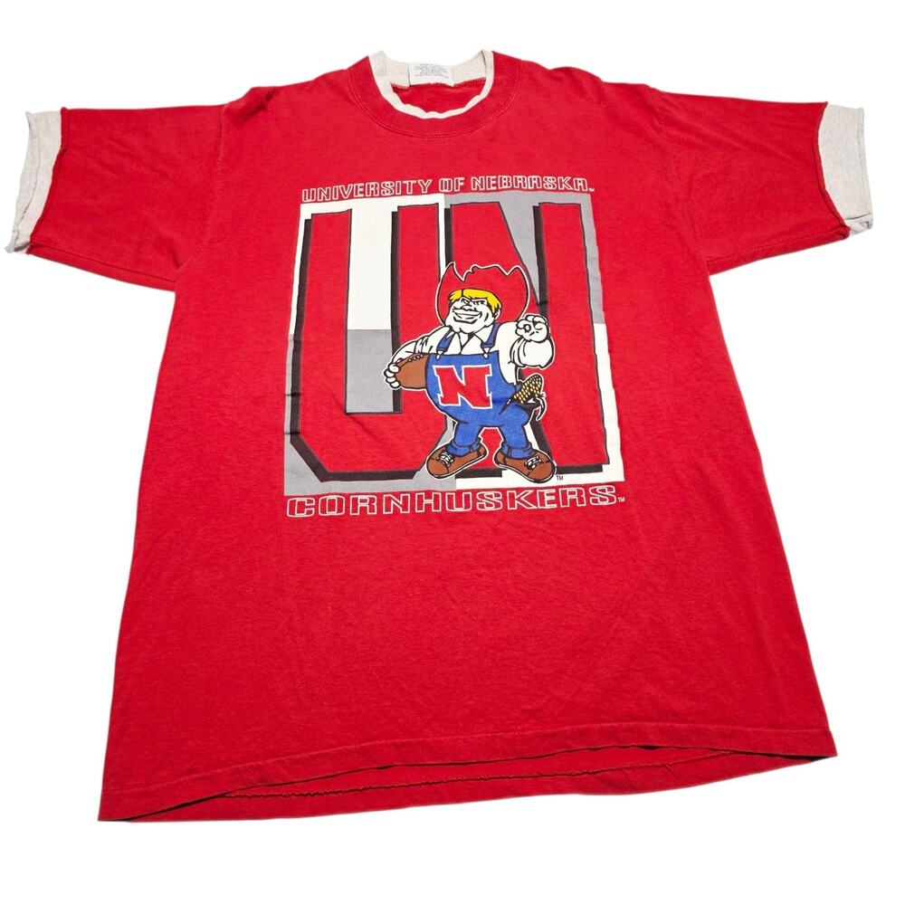 Vintage Nebraska Cornhuskers T-Shirt NCAA VTG 90s Mens Size XL Herbie Husker USA